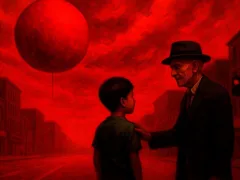 赤い世界とマジシャンの老人