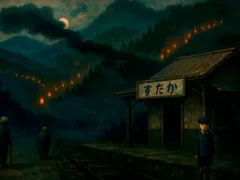 消えた駅『すたか』と提灯の山