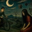 自転車と女性