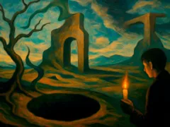 神社の影と追跡者