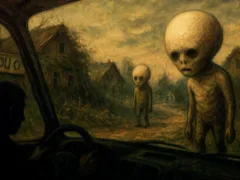 看板が変わっていた村