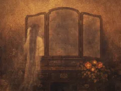 鏡台に残る匂い