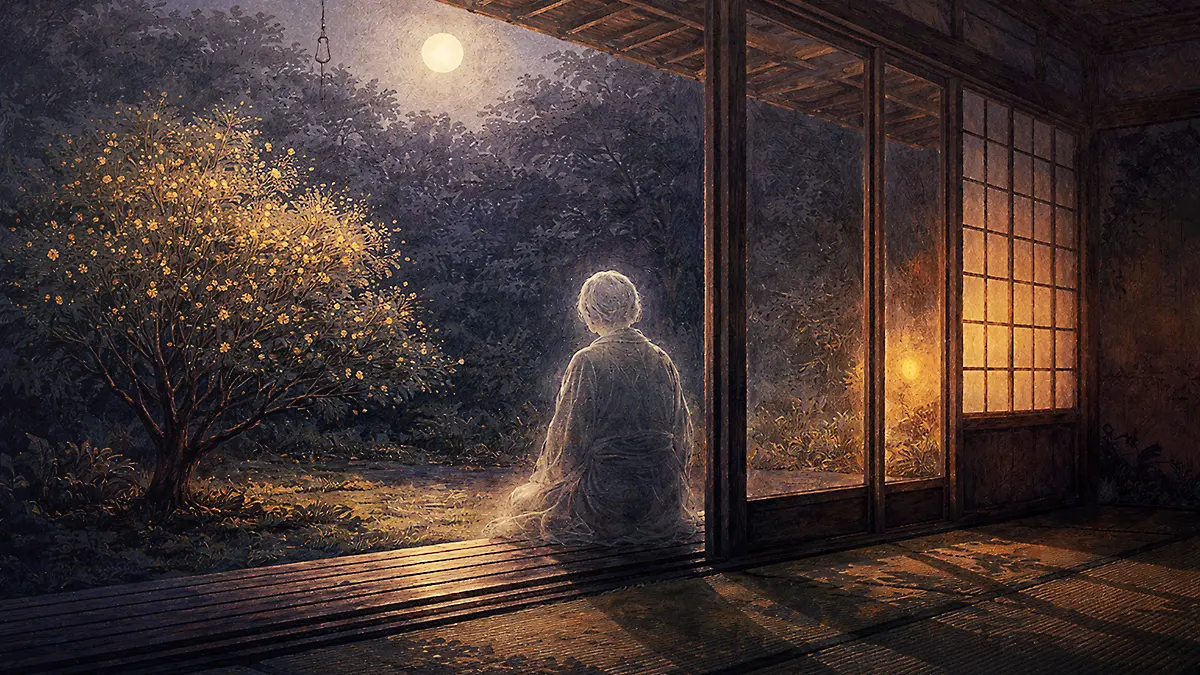 月光の庭と幽霊の老婆