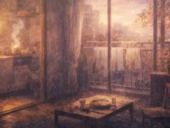 洗い物を干していた人