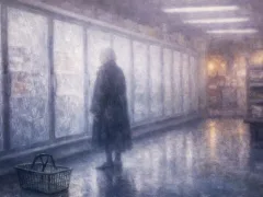 冷凍コーナーのおばさん