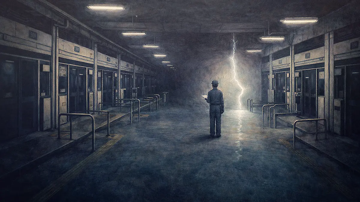 夜のバスターミナルと不気味なひととき