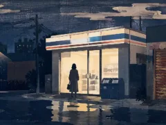 深夜のコンビニを出たら