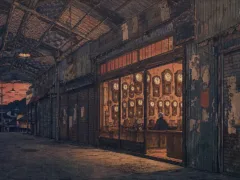 シャッター街の振り子