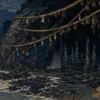 黒洲の海蝕洞と半身