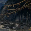 黒洲の海蝕洞と半身
