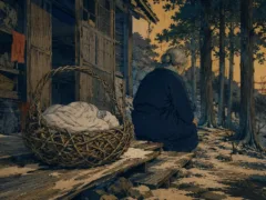 白目のない赤子の編み籠
