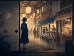 押入れの向こうの商店街