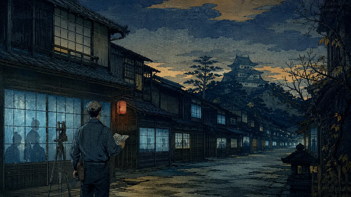 静かな夜の街並み