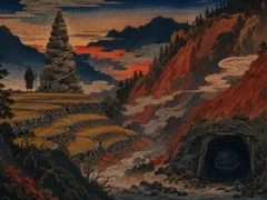 石を積む谷