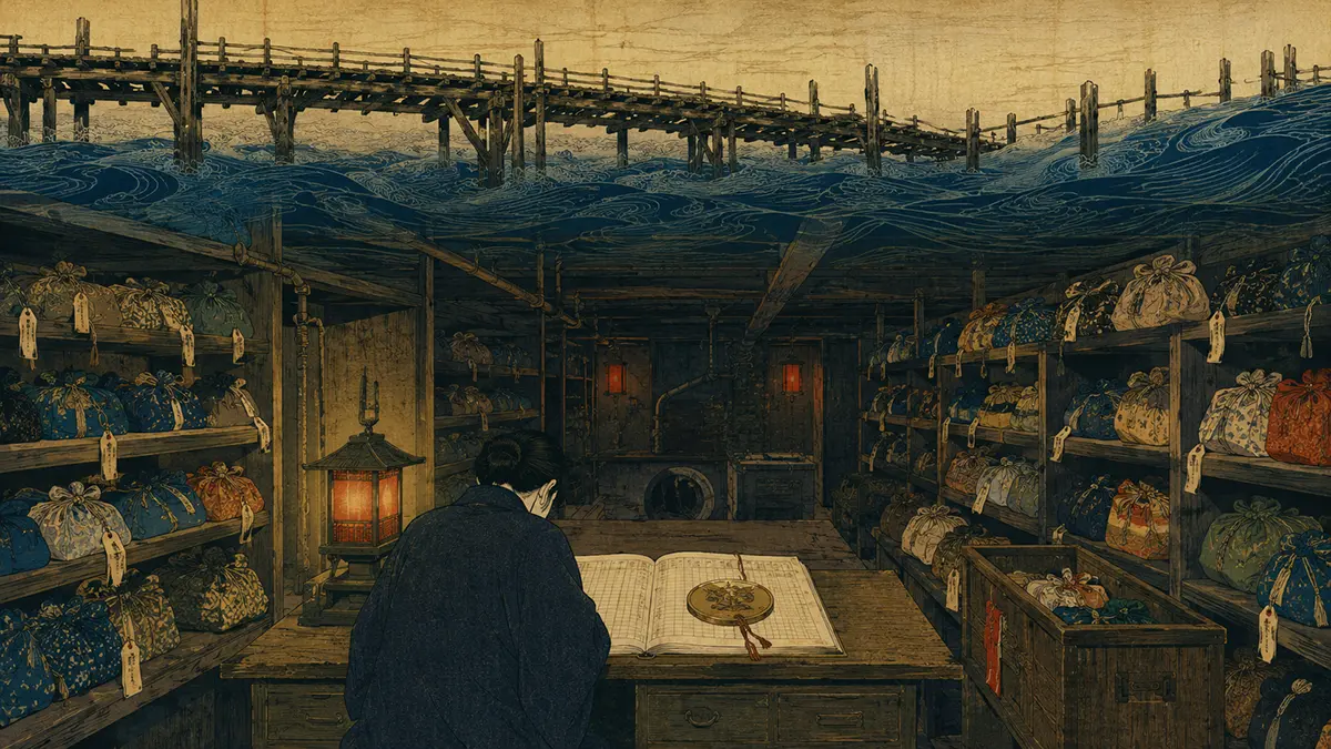 静かな倉庫の中の世界