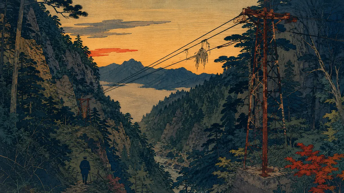 山間の孤独な風景