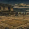 曳いた家の跡に残る畳の目