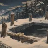 雪が積もらない灰坂の湯屋