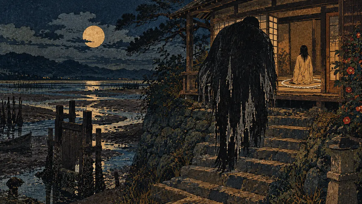 月夜の幽霊、潮の家