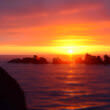 海の夕焼け（フリー写真）